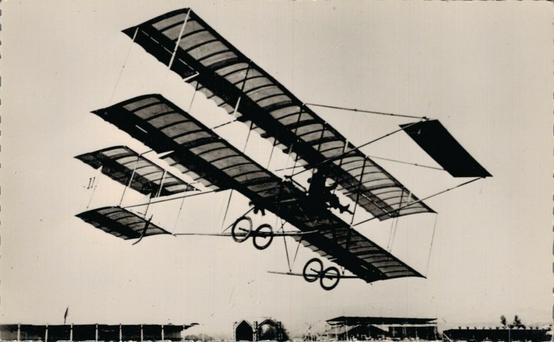 Aviation 1910 A Nice, Effimoff sur Farman Airplane RPPC 07.30