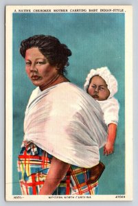 A Native Cherokee Mother    Postcard
