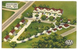 Travelure Motor Court, Rochester, Minnesota, AAA, unused MWM linen