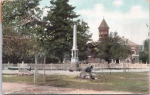 The Monument & Presbyterian Church Wangarrata Australia AU Victoria Postcard E15