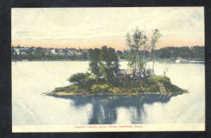 HARTFORD CONNECTICUT RIVER DAYTON ISLAND VINTAGE POSTCARD CT.