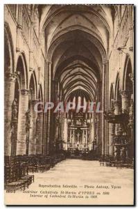 Belgium Ypres Belgie Old Postcard Interior cathedral St Martin in 1909