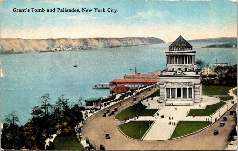 Grants Tomb Palisades New York City Nyc Wob Note Pm American Art Postcard 