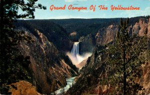 Yellowstone National Park Grand Canyon Of The Yellowstone and Lower Falls 1966