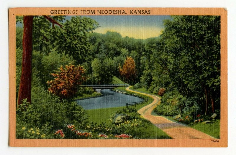 Postcard Greetings From Neodesha Kansas Standard View Card 