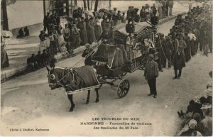 CPA NARBONNE - Funérailles de vistimes des fusillades (125387)