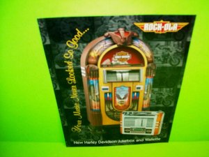 Harley Davidson Jukebox ROCK OLA ORIGINAL Phonograph Music Promo Sales Flyer