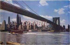 Old Postcard Brooklyn Bridge New York City