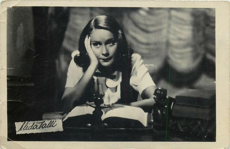 Actress Alida Valli Bucharest censorship postcard Romania