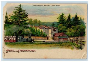 c1910 Transparentpostk Meteor Gruss Aus Friedrichsruh Germany Vintage Postcard