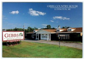 LUDINGTON, Michigan MI ~ Roadside GIBBS COUNTRY HOUSE Restaurant 4x6 Postcard