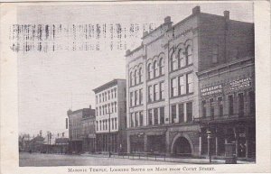 Masonic Temple Looking South On Main From Court Street 1910