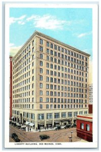 c1940 Liberty Building Exterior View Building Des Moines Iowa Vintage Postcard