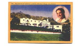 Actress Portrait Residence Dorothy Lamour Beverly Hills California