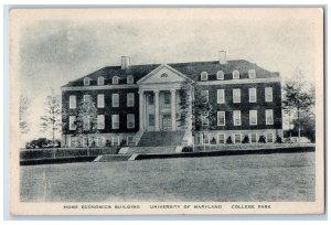 c1940's Building of Home Economics in University of Maryland MD Postcard