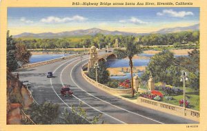 Highway Bridge across Santa Ana River Riverside CA