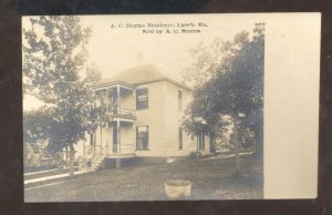 RPPC LAREDO MISSOURI AC STORMS RESIDENCE VINTAGE AZO REAL PHOTO POSTCARD MO.