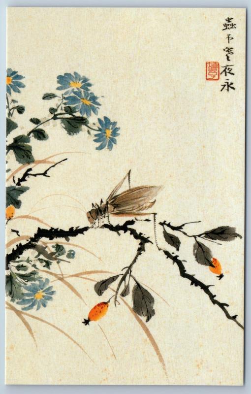 Chinese ART Bird & Flowers 花卉 鸟儿 齊白石 CHINA Post Cards in Folder LOT of 10 pcs