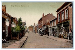 c1910 View of King Street Maidenhead Market Town Berkshire England Postcard