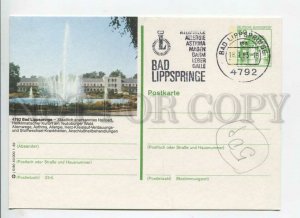 449794 GERMANY 1982 Bad Lippspringe Special cancellation POSTAL stationery