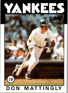 1986 Topps Baseball Card Don Mattingly New York Yankees sk10743