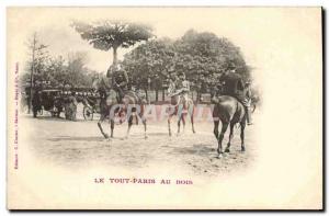 Old Postcard Horse Riding Equestrian All Paris in the Bois