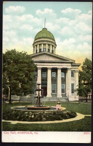 Virginia NORFOLK City Hall pub by A.C. Bosselman & Co. ~ Und/B