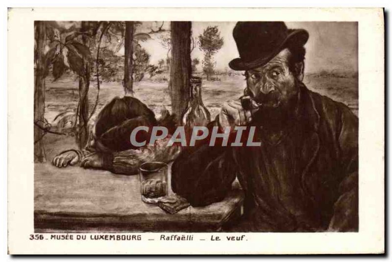 Old Postcard Musee Du Luxembourg Raffaelli The Widower