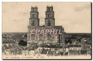 Old Postcard Orleans cathedral