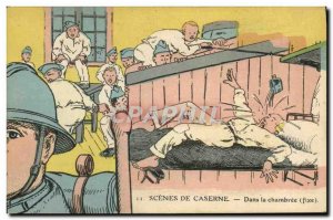 Old Postcard Puzzle Army in the barracks