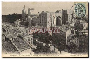 Old Postcard Avignon The Cathedral And The Palais Des Papes Vue Prize Du Beffroi