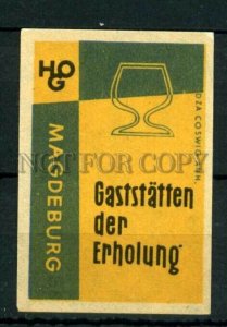 500581 GERMANY Magdeburg HOG ADVERTISING Vintage match label