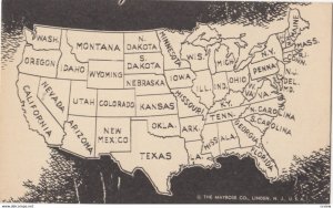 Map of USA, 1910s