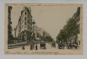 France - Paris. Bonne-Nouvelle Boulevard, Street Scene