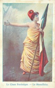 France Patriotic Flag woman C-1910 Artist impression Postcard 21-10510