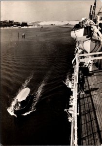 Suez Canal Bittermeren NV Stoomvaart Maatschappij Ship Vintage RPPC BS21