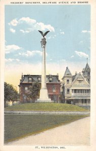 J57/ Wilmington Delaware Postcard c1910 Soldiers Monument 337