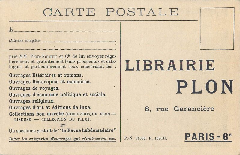 French journalist Philippe Barres who fought in World War I Library Plon Ad. 