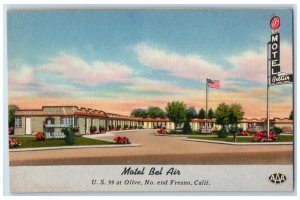 c1950's Motel Bel Air Fresno California CA Unposted Vintage Postcard