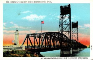 Washington Interstate Highway Bridge Over Columbia River 1944