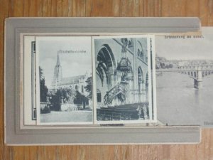 Basel Switzerland Pull-Out Mechanical Flapper Multi-View Postcard c1910 12 VIEWS