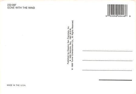 Gone With the Wind Movie Poster Postcard