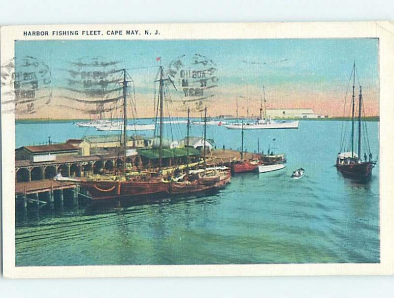 Linen HARBOR SCENE Cape May New Jersey NJ hp7746