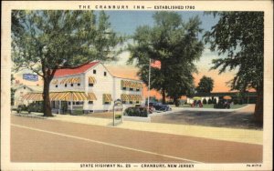 Cranbury New Jersey NJ Cranbury Inn Linen Vintage Postcard