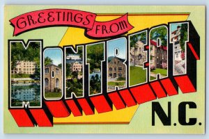 Montreat North Carolina NC Postcard Greetings Message From Montreat Mountain