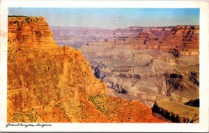 Grand Canyon National Park South Rim Arizona Chrome Cancel WOB Postcard 