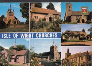 Isle of Wight Postcard - Views of Isle of Wight Churches   LC4585