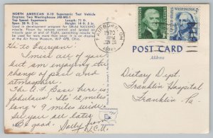 Airplane~North American X-10 Supersonic Test Vehicle~Vintage Postcard