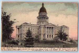 Denver Colorado CO Postcard State Capitol Exterior Building 1907 Vintage Antique