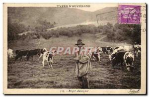 Postcard Old Types & # 39Auvergne Old Postcard Berger Auvergne